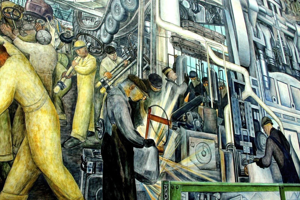 Diego Rivera fresco at Detroit Institute of Art