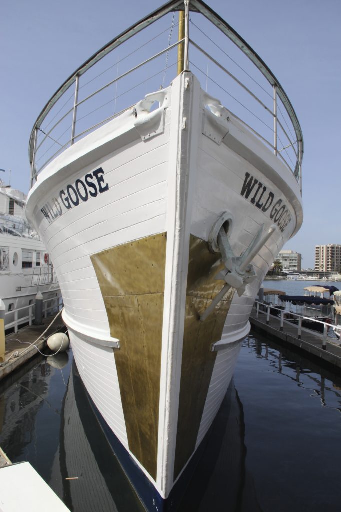 Wild Goose is a converted WWII Navel minesweeper buit in 1942.