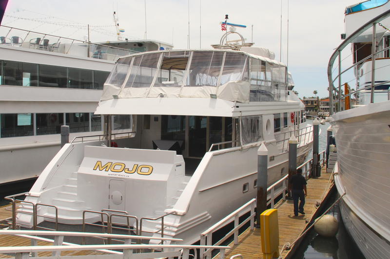 M.V. Mojo today in Newport Beach, California where it serves as a luxury charter yacht operated by Hornblower Cruises