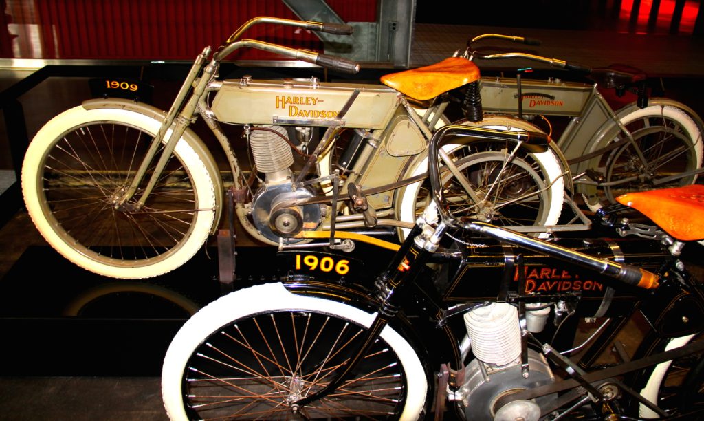 1909 & 1906 Harley-Davidson motorcycles at Harley-Davidson Museum