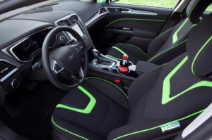 2104 Ford Fusion seats made from recycled pop bottles. Photo Credit: Ford Motor Company